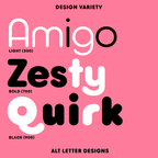 Logo and wordmark examples set in the Goji playful rounded sans-serif font