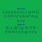 Kayon alternate letterforms and ligatures