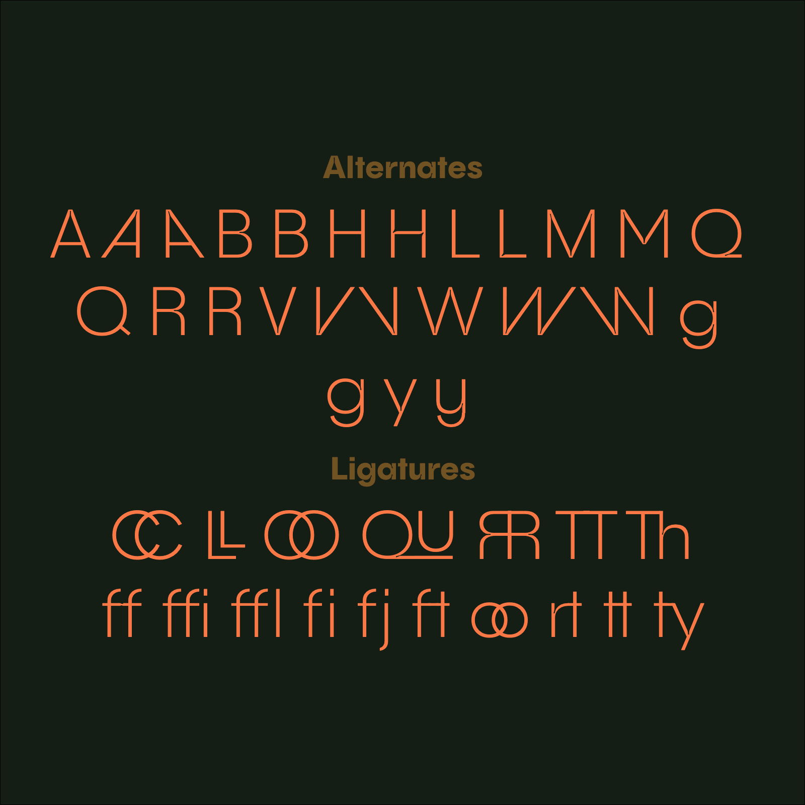 Kayon—Geometric Typeface for Architecture, Tech, and Robotics Design