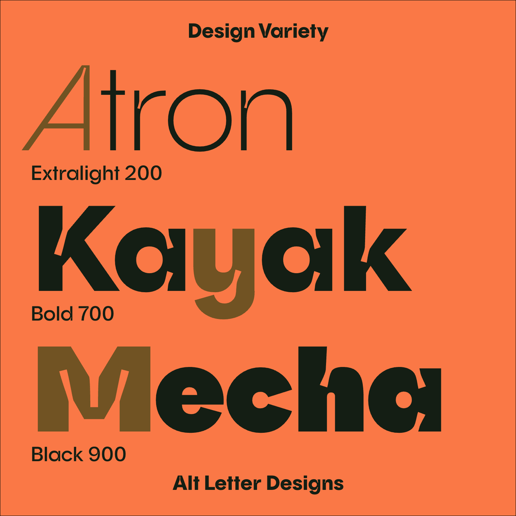 Kayon—Geometric Typeface for Architecture, Tech, and Robotics Design
