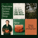 Little River light serif family in a brand campaign: names, headlines, weights 300 to 900 and a type specimen