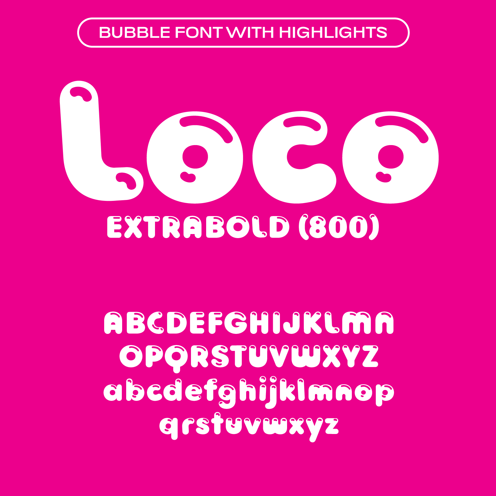 Fun Bubble Font Pack of 6 Fonts