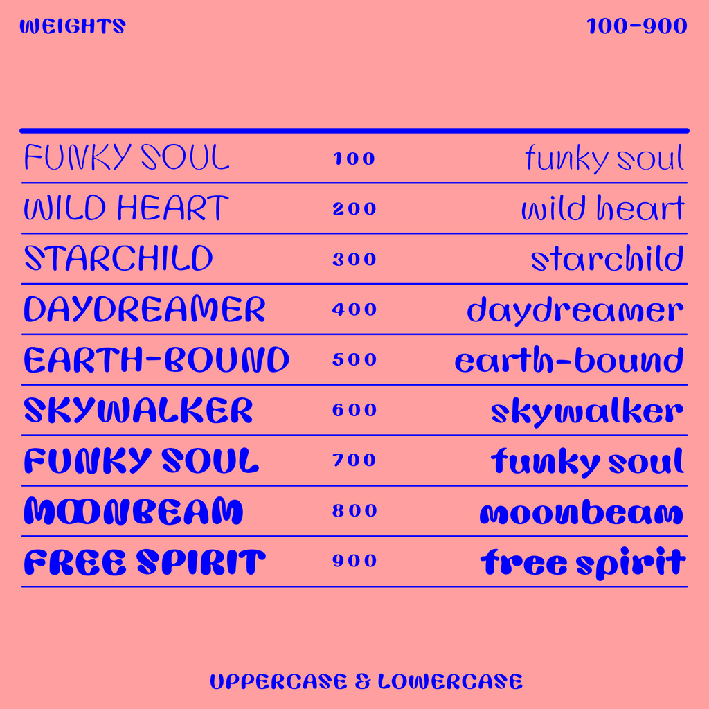 Miox’s 9 font weights