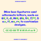 Miox’s alternate glyphs and ligatures
