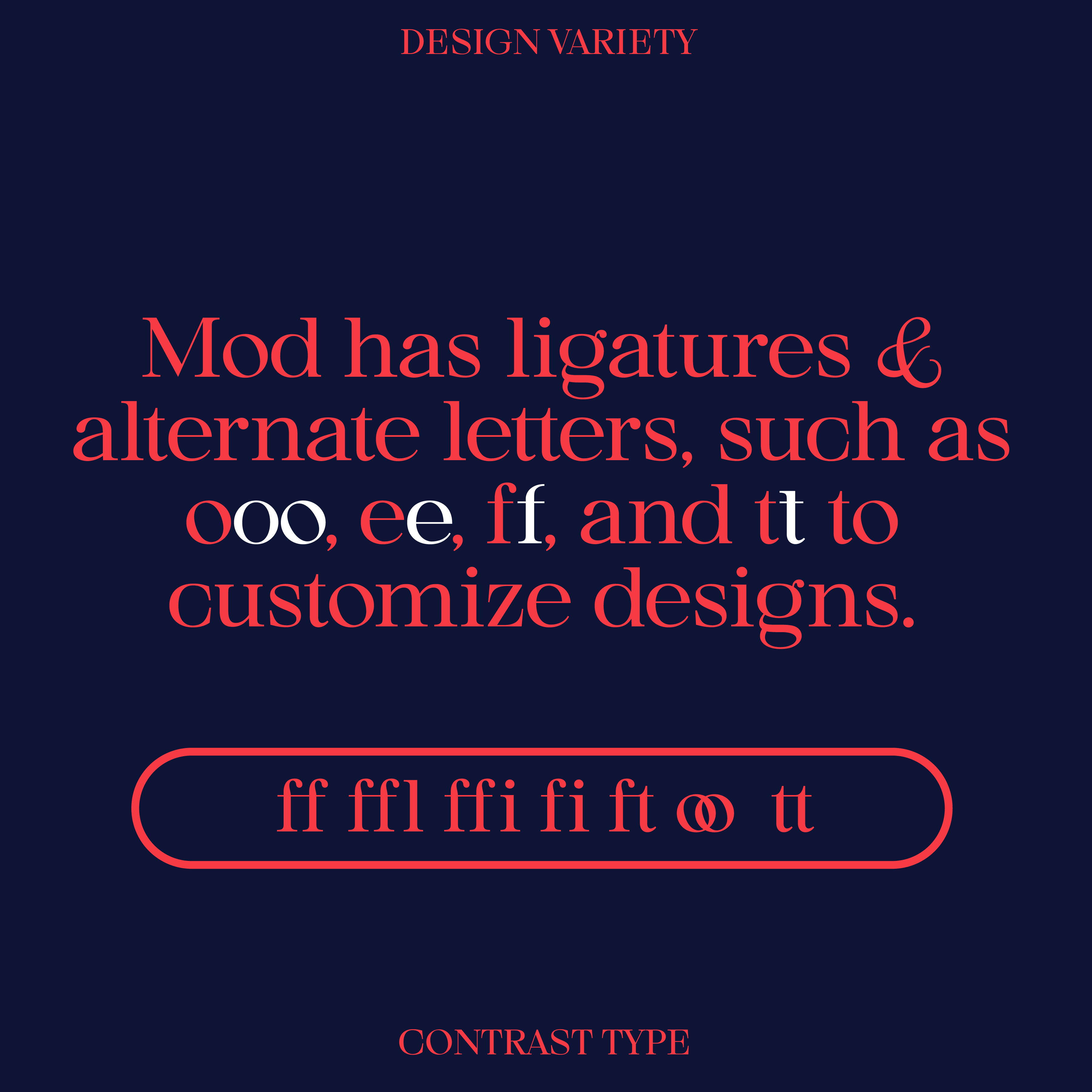 ligatures and alt letters