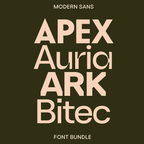 Modern Sans Set, overview of all included fonts