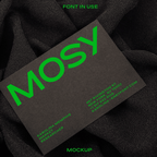 Mosy friendly modern sans-serif font used on a business card design
