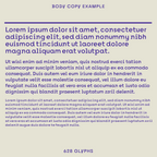 Nano headline and body text sample