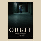 Nano bold slab serif as a science fiction film poster title, Orbit, with credits and festival laurels