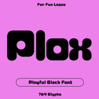 Plox bubble block display font, one of the fonts in the Display Statement Pack