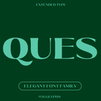 Ques font, one of the typefaces in the Elegant Editorial Pack