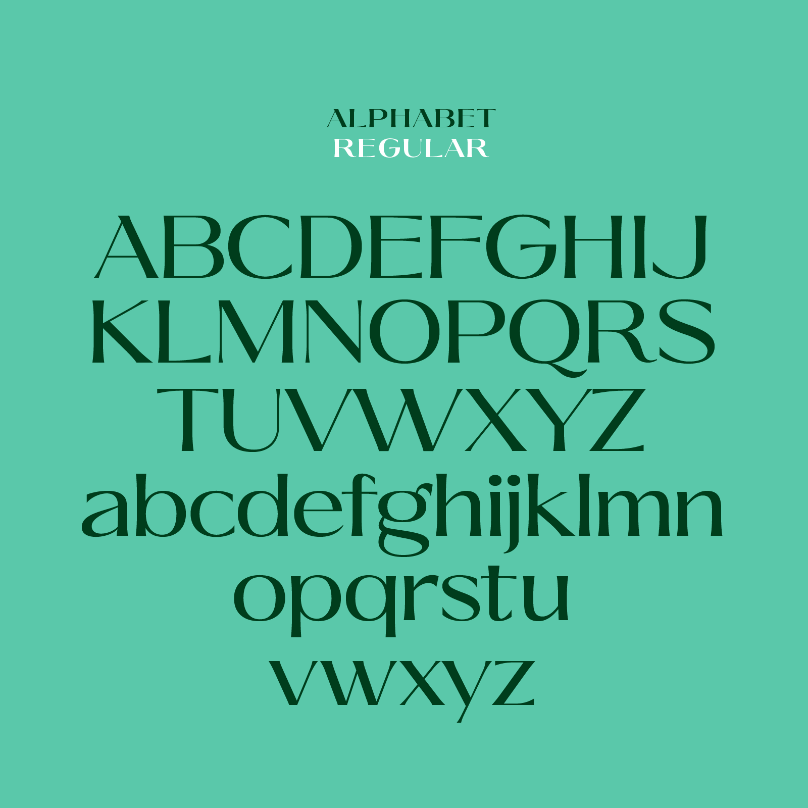 Ques font alphabet
