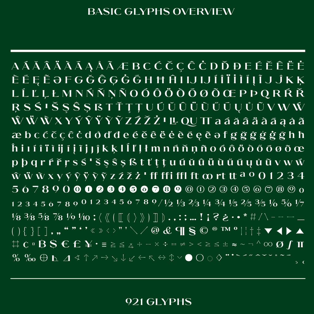 Ques basic glyphs