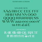 Ques alternate letters and ligatures