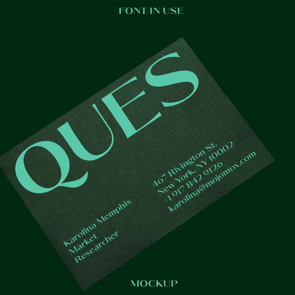 Ques wide humanist font
