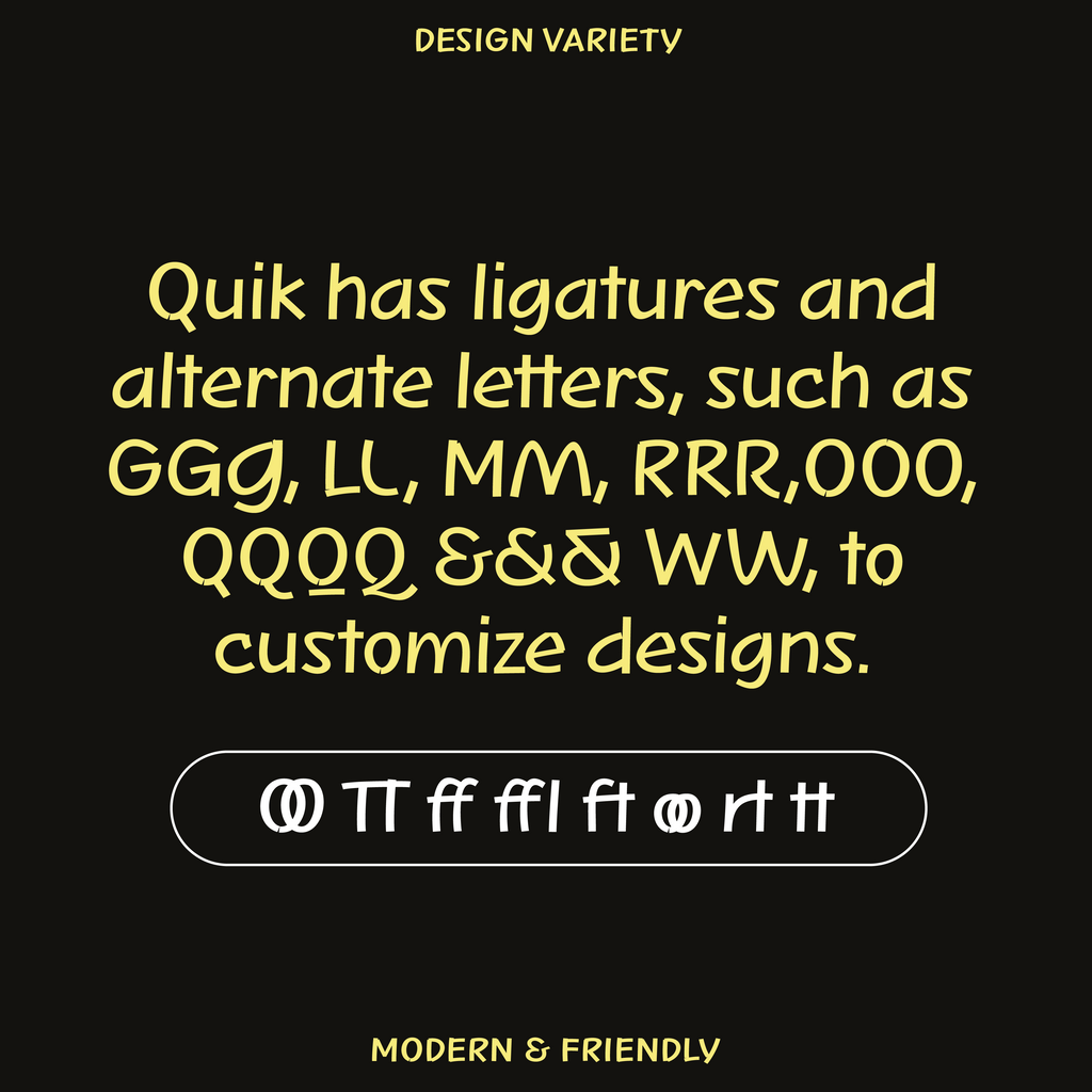 Quik—Marker font for fun crafts, food, sports