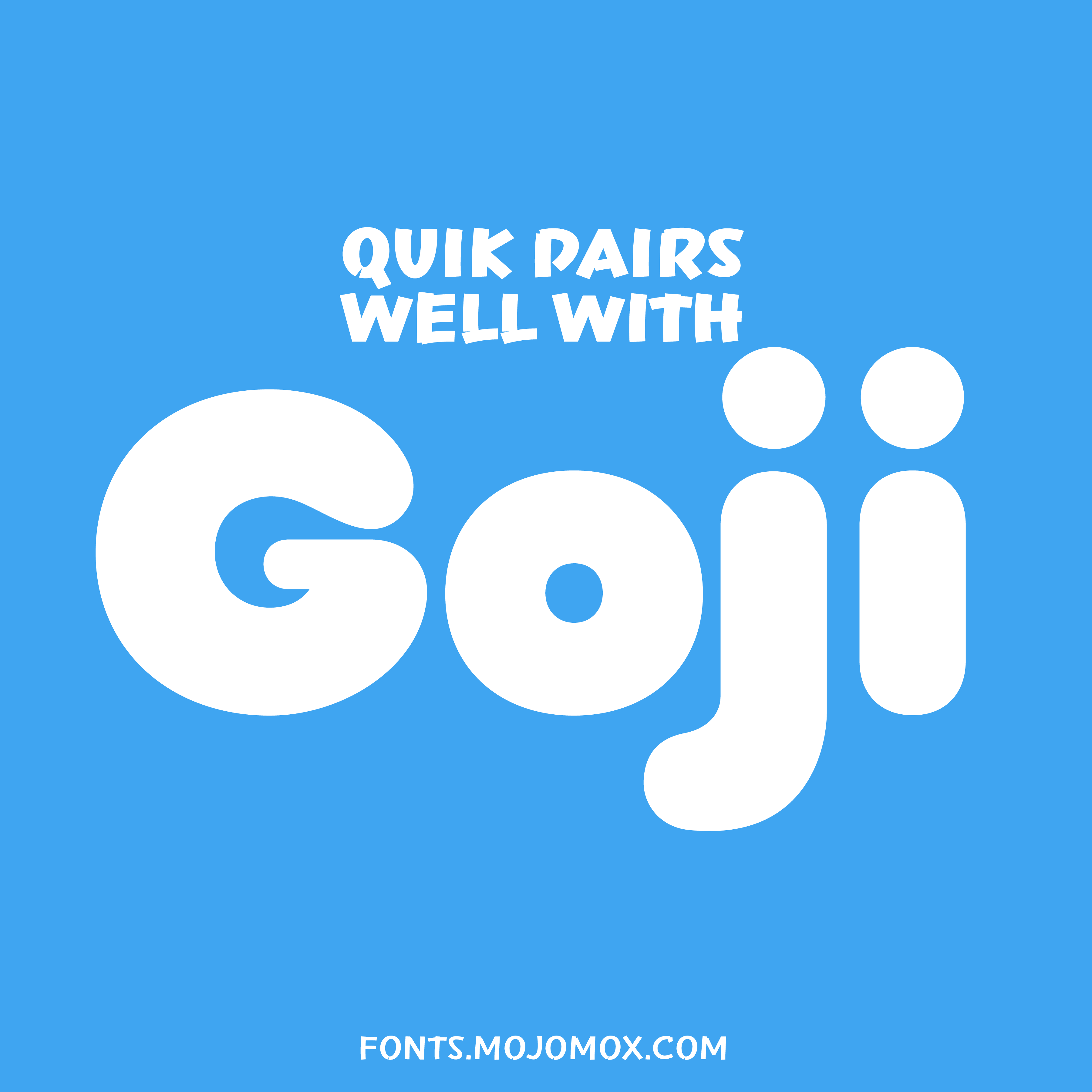 Goji—Friendly, rounded display font – Mojomox