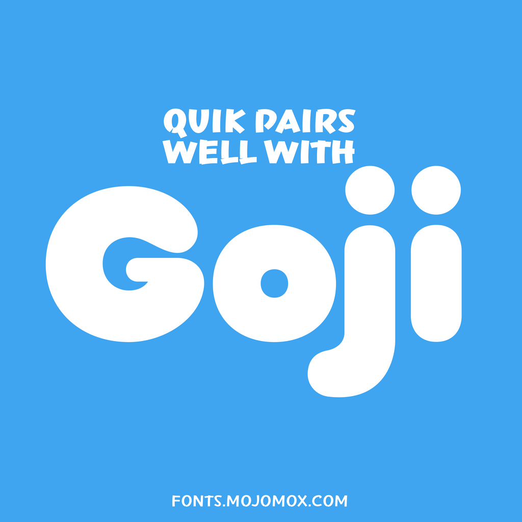 Quik—Marker font for fun crafts, food, sports