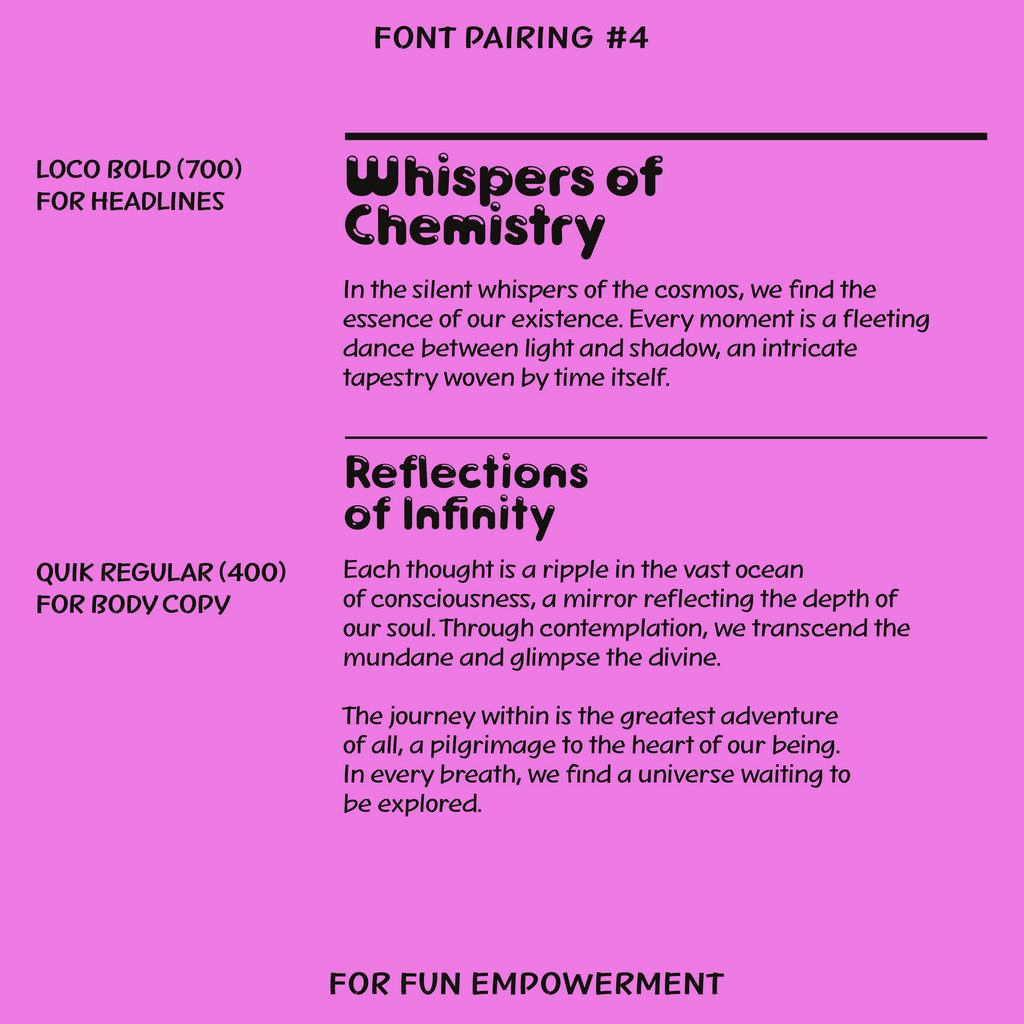 Quik—Marker font for fun crafts, food, sports