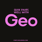 Quik paired with a sans serif typeface
