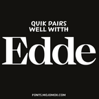 Quik paired with a serif typeface