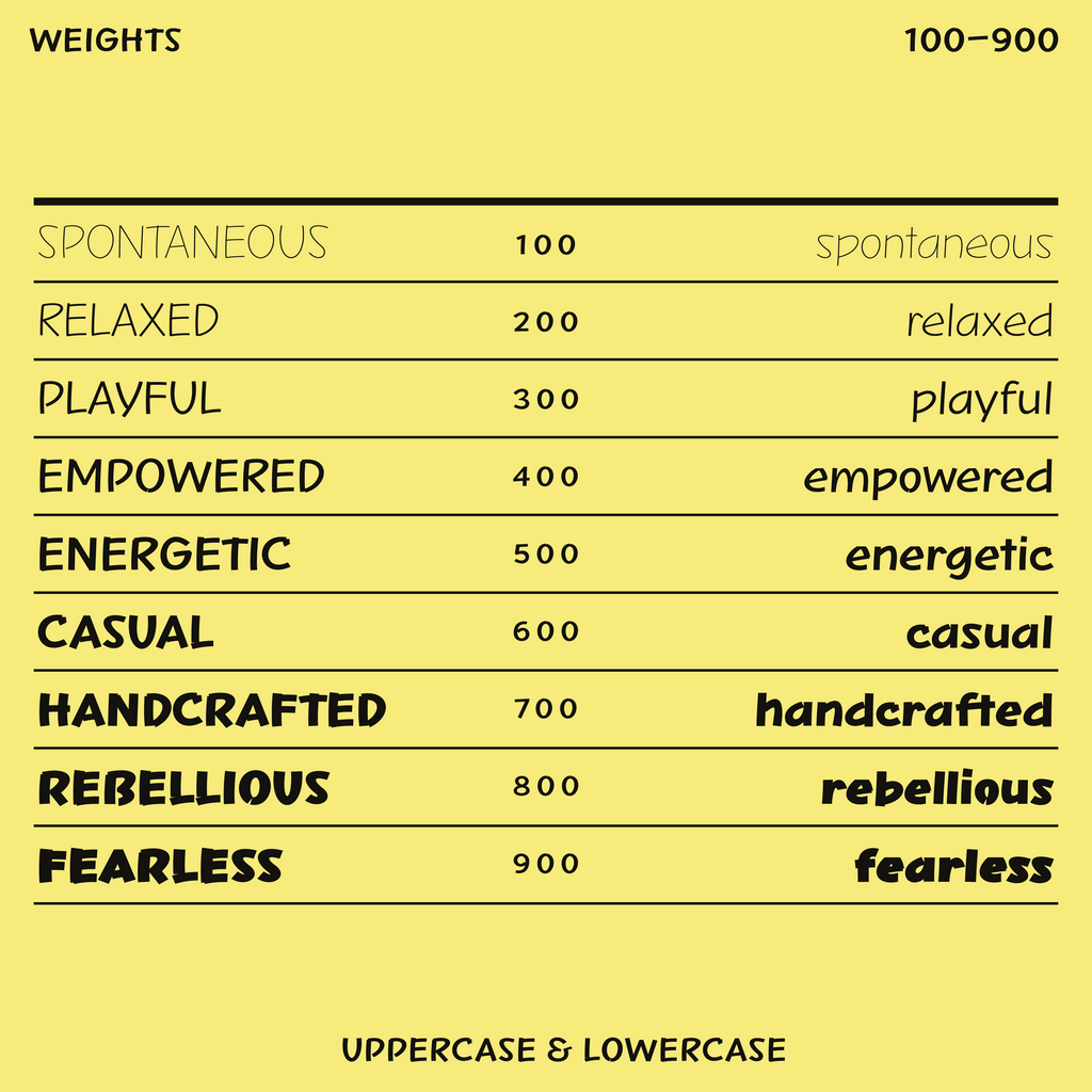 Quik—Marker font for fun crafts, food, sports