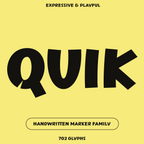 Quik, handwritten marker font