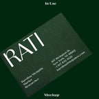 Rati text sample on business card