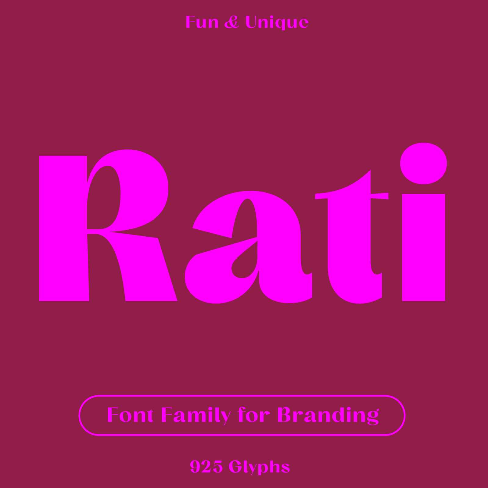 Rati—Friendly sans-serif font for modern, edgy branding