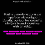 Rati, modern contrast font with unique details, elegant and sharp