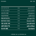 Roma font weights 100-900 and text examples