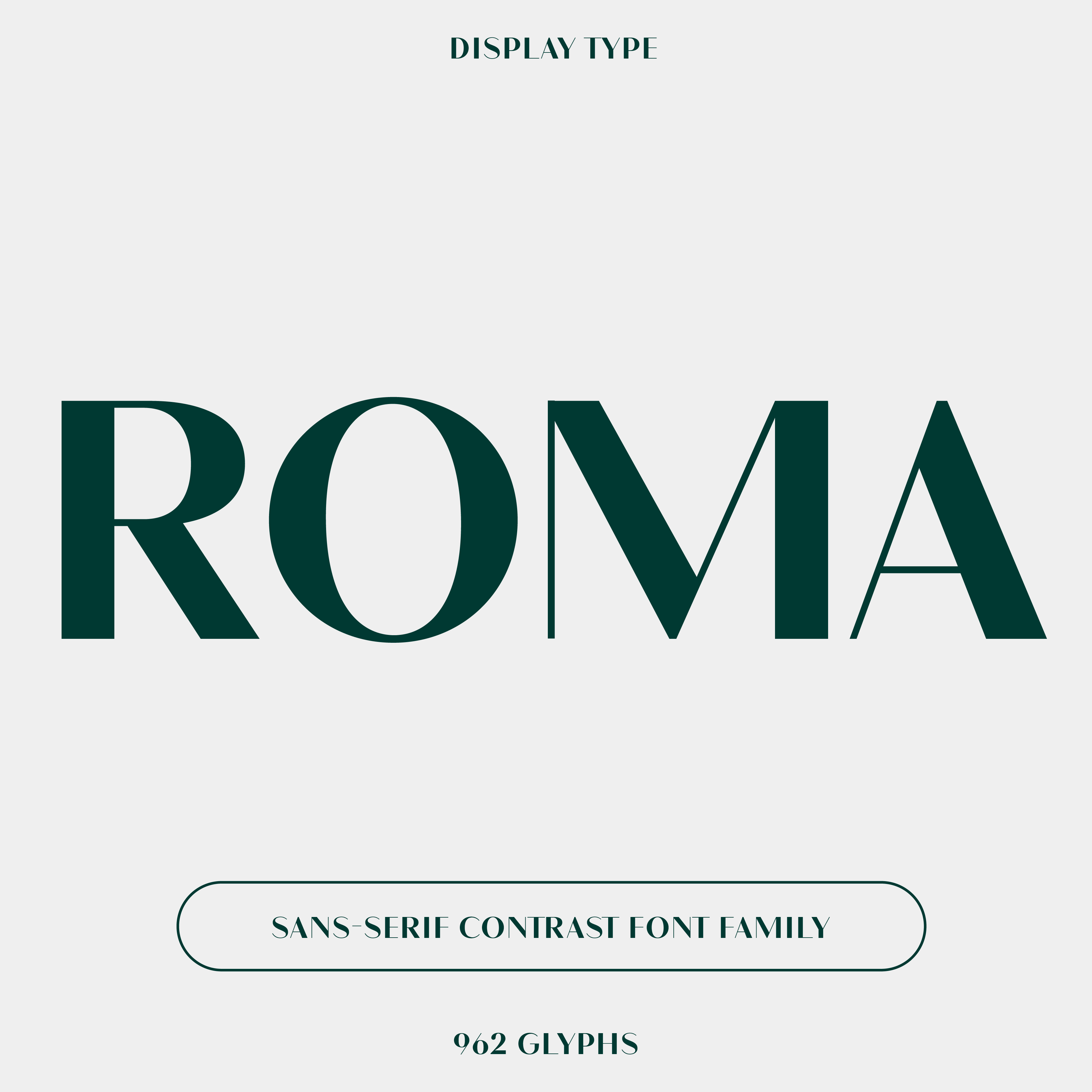 Roma, sans-serif humanist contrast font