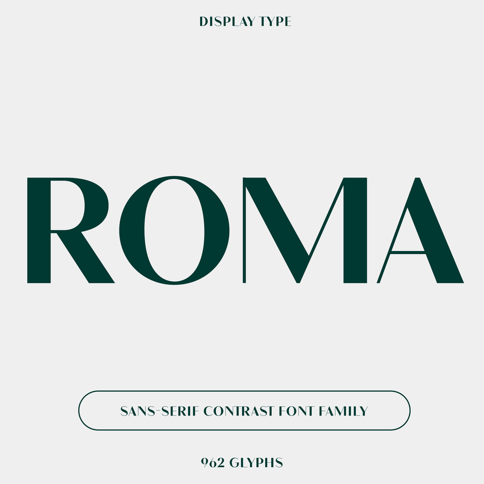 Roma—Sans-serif contrast typeface – Mojomox
