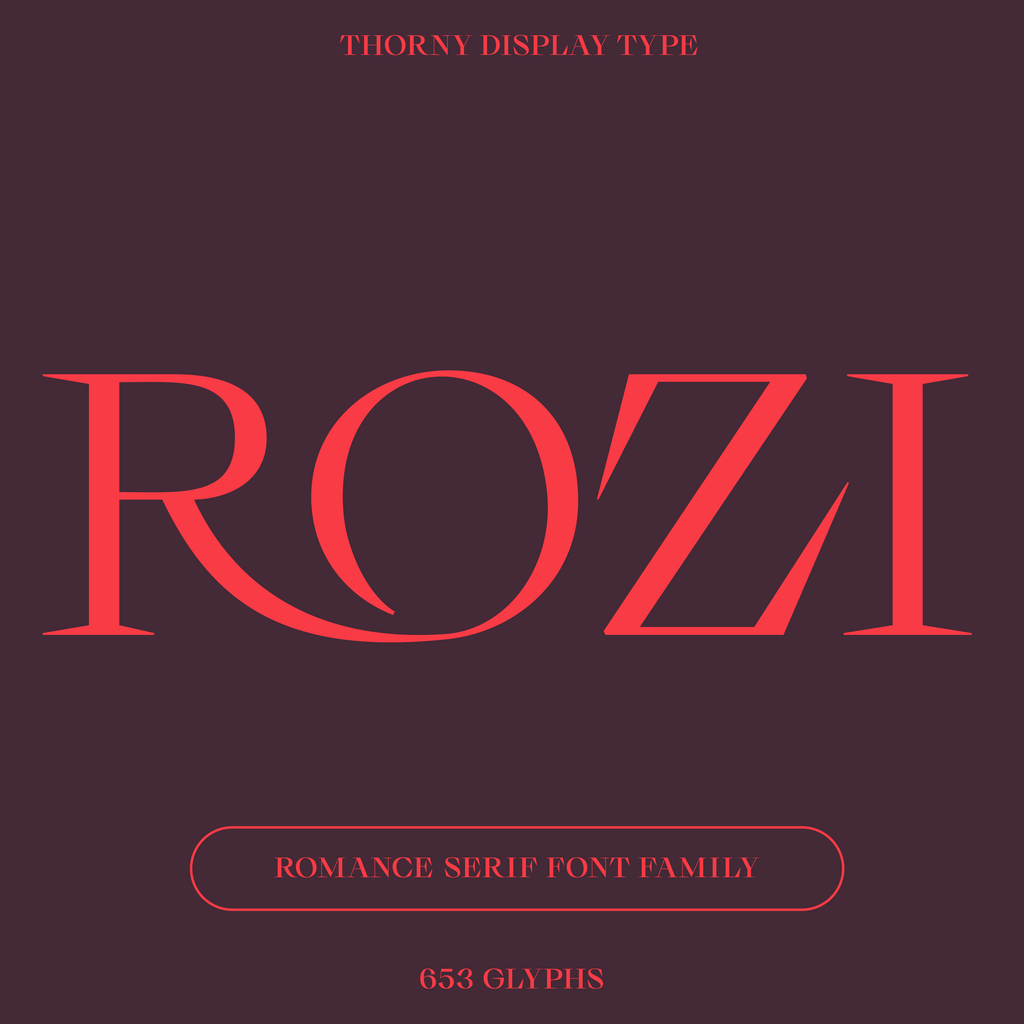 Rozi – Elegante Serifenschrift mit spitzen Serifen für Stärke