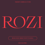 Rozi, elegant sharp serif font