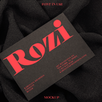 Rozi elegant sharp serif font in use