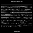 basic glyphs overview Scal typeface