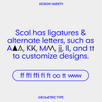 ligatures and stylistic sets