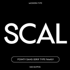 Scal, modern pointy font family