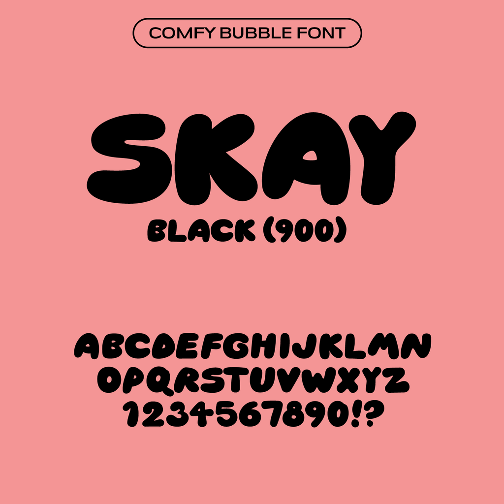 Cooles Bubble-Schriftartenpaket mit 6 Schriftarten