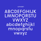 Slim friendly startup sans-serif alphabet, uppercase and lowercase