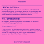 Slye glitch font text example with headlines