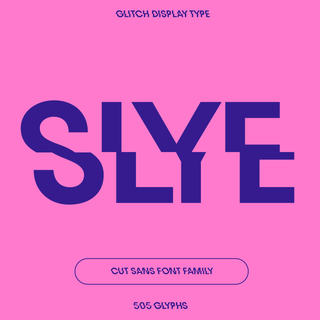 Slye, glitch display font