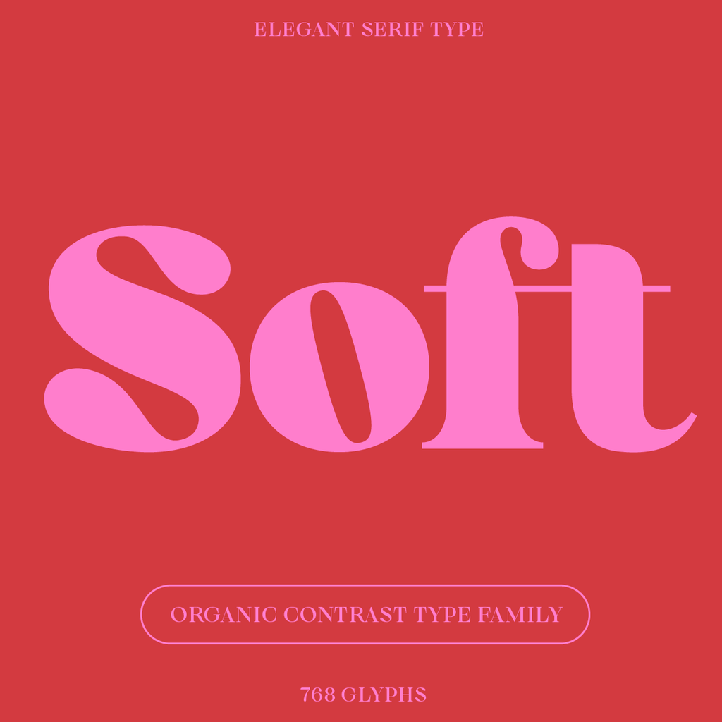 Bauhaus Soft, bold rounded serif, one of the fonts in the bundle