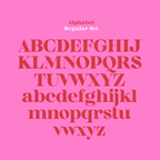 Bauhaus Soft bold organic rounded serif alphabet, uppercase and lowercase