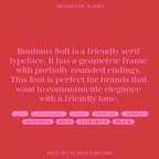 Bauhaus Soft design character and key traits of the bold organic rounded serif font