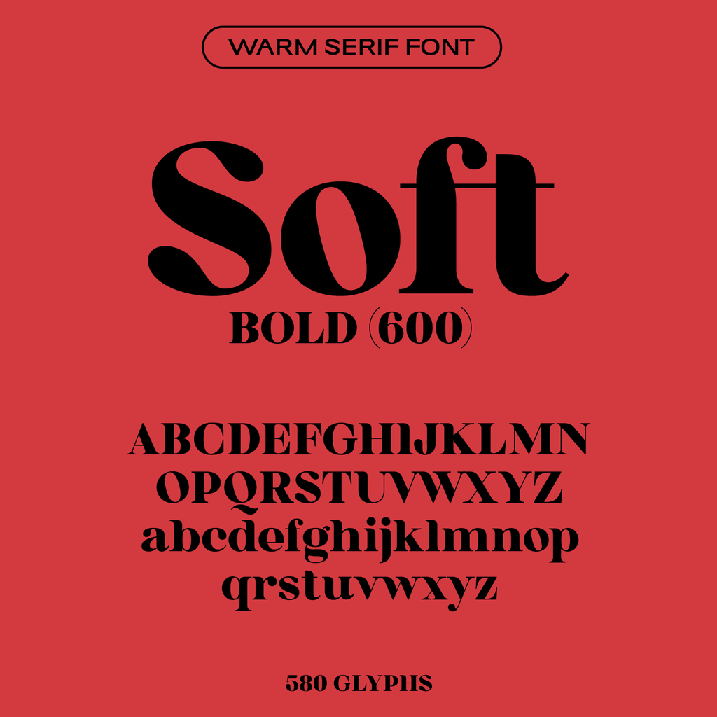 Soft, organic serif font