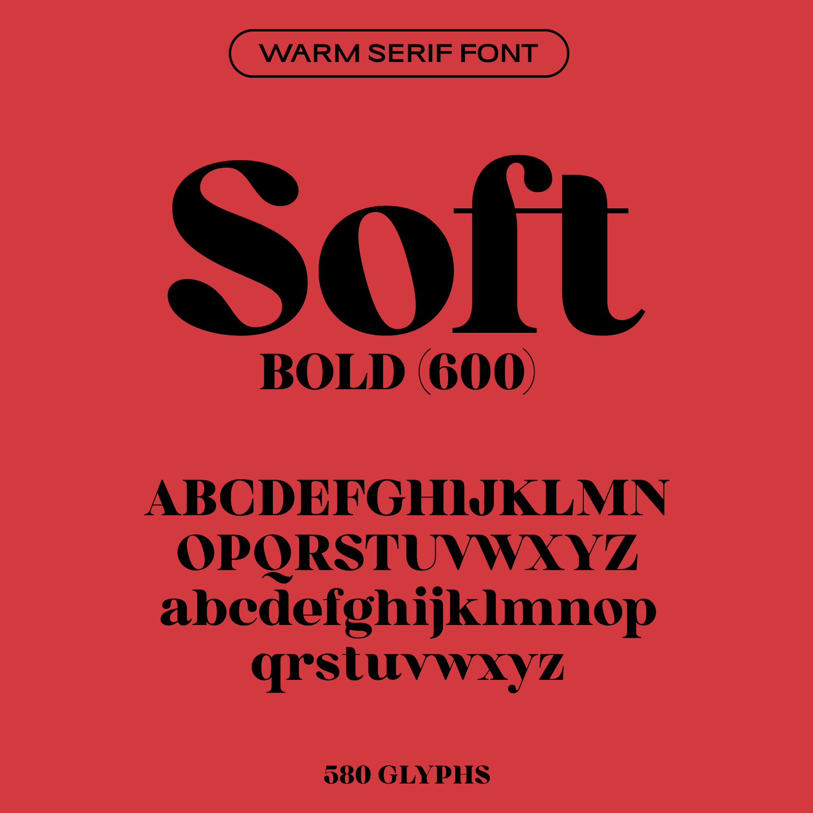 Soft, organic serif font