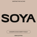 Soya, extended editorial display font