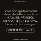 Soya alternate letterforms
